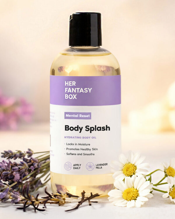 Body Splash - Skin Smoothing Body Oil (Mental Reset – Lavender & Vanilla CALMING SPA SCENT)