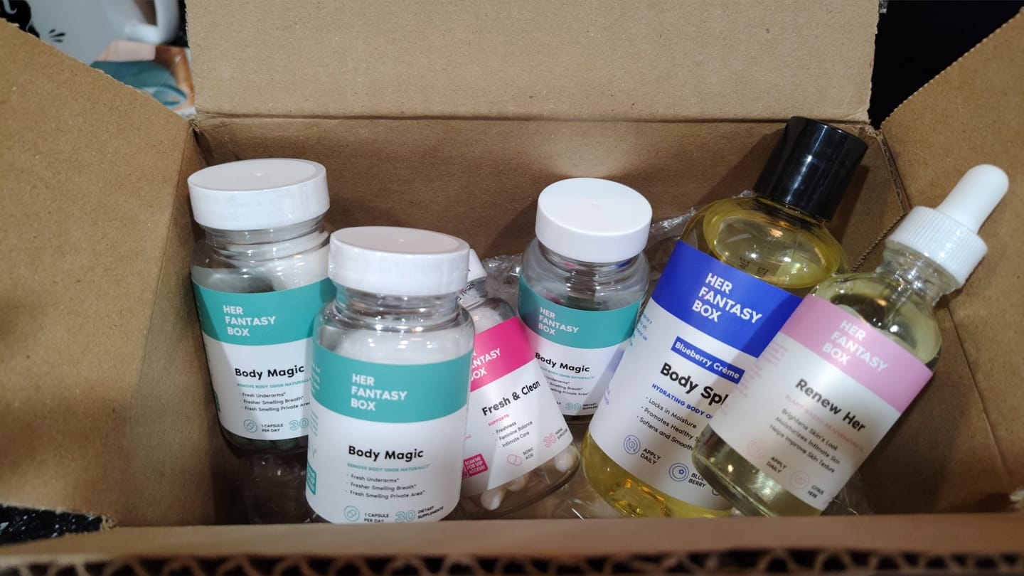 Customer photo review of Body Splash - Skin Smoothing Body Oil (Blueberry Créme)