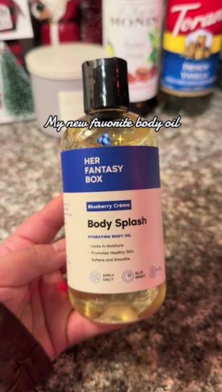 Customer photo review of Body Splash - Skin Smoothing Body Oil (Blueberry Créme)