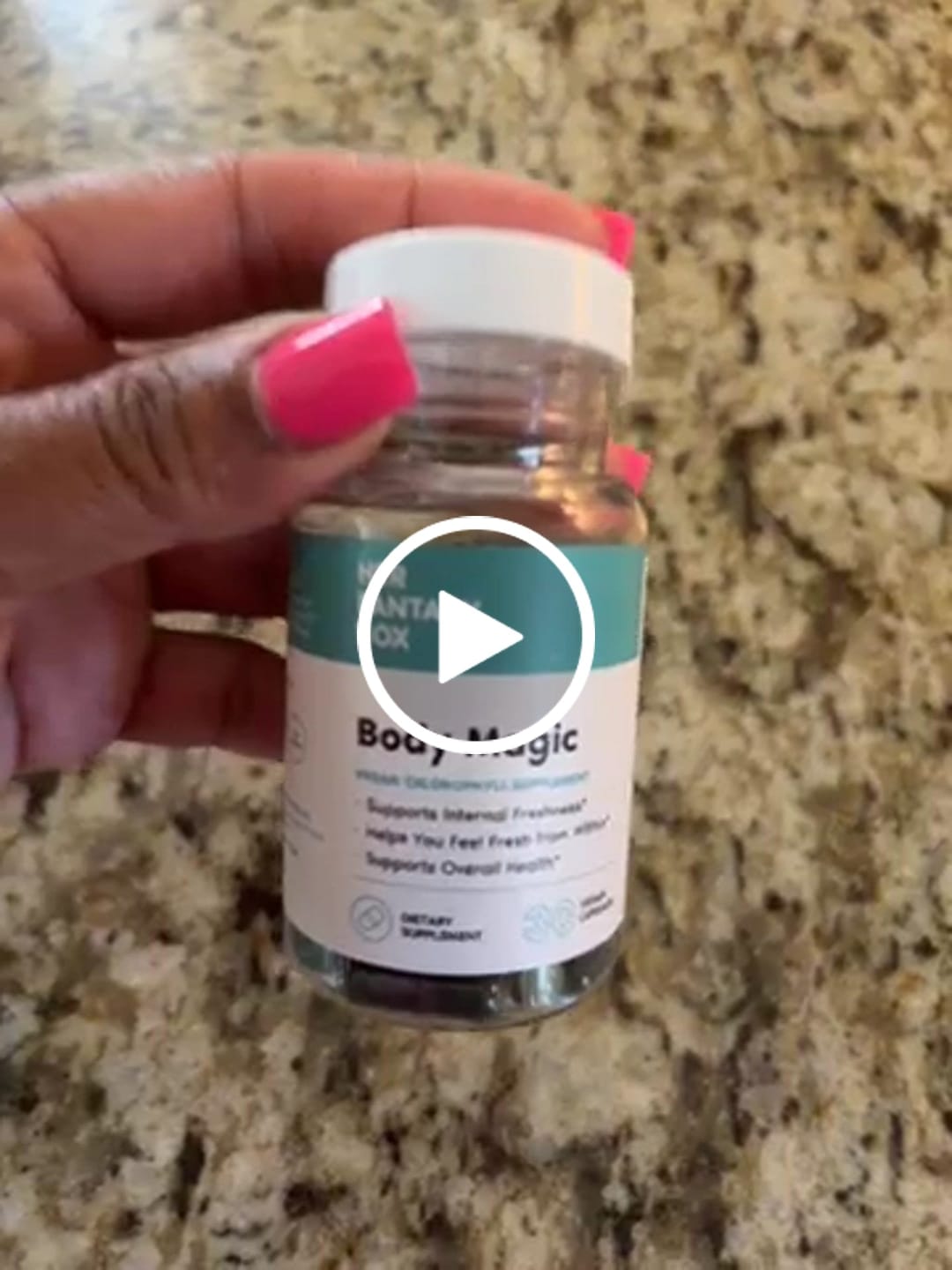 Customer photo review of Body Magic Chlorophyll Pill for Feminine Odor - 3 pk