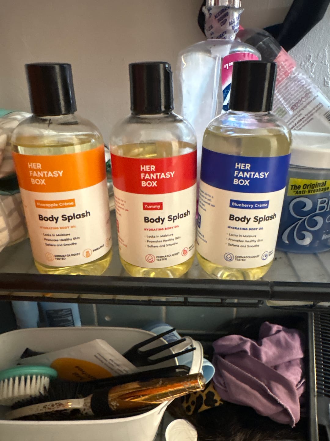 Customer photo review of Fruity Skin Body Oil Bundle