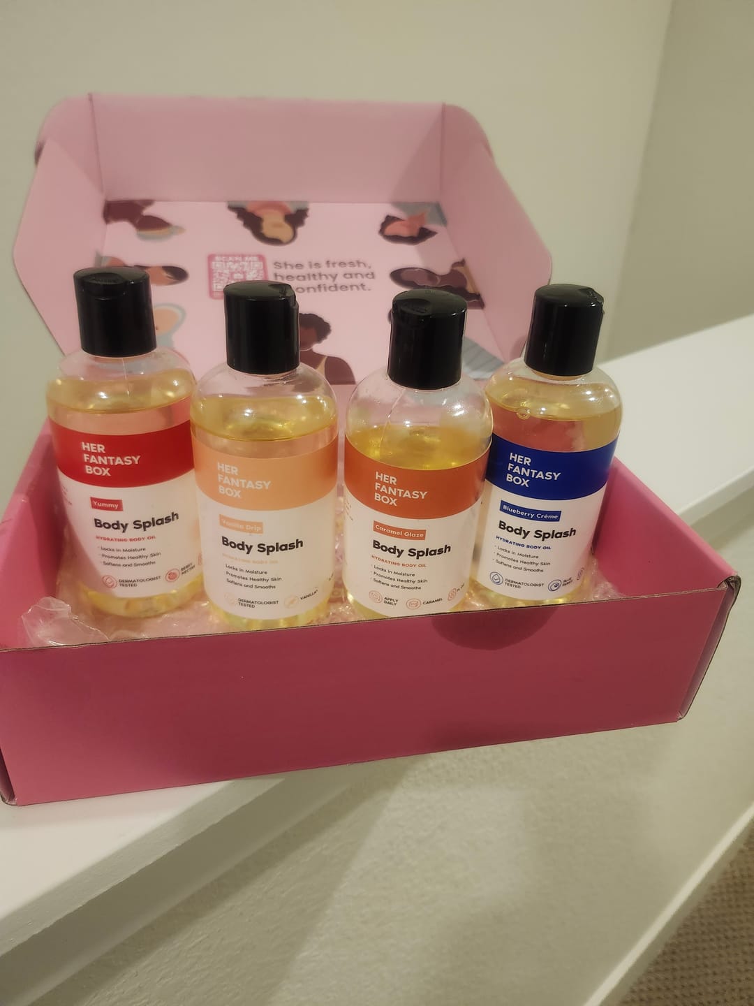 Customer photo review of Sweet Skin Body Oil Bundle