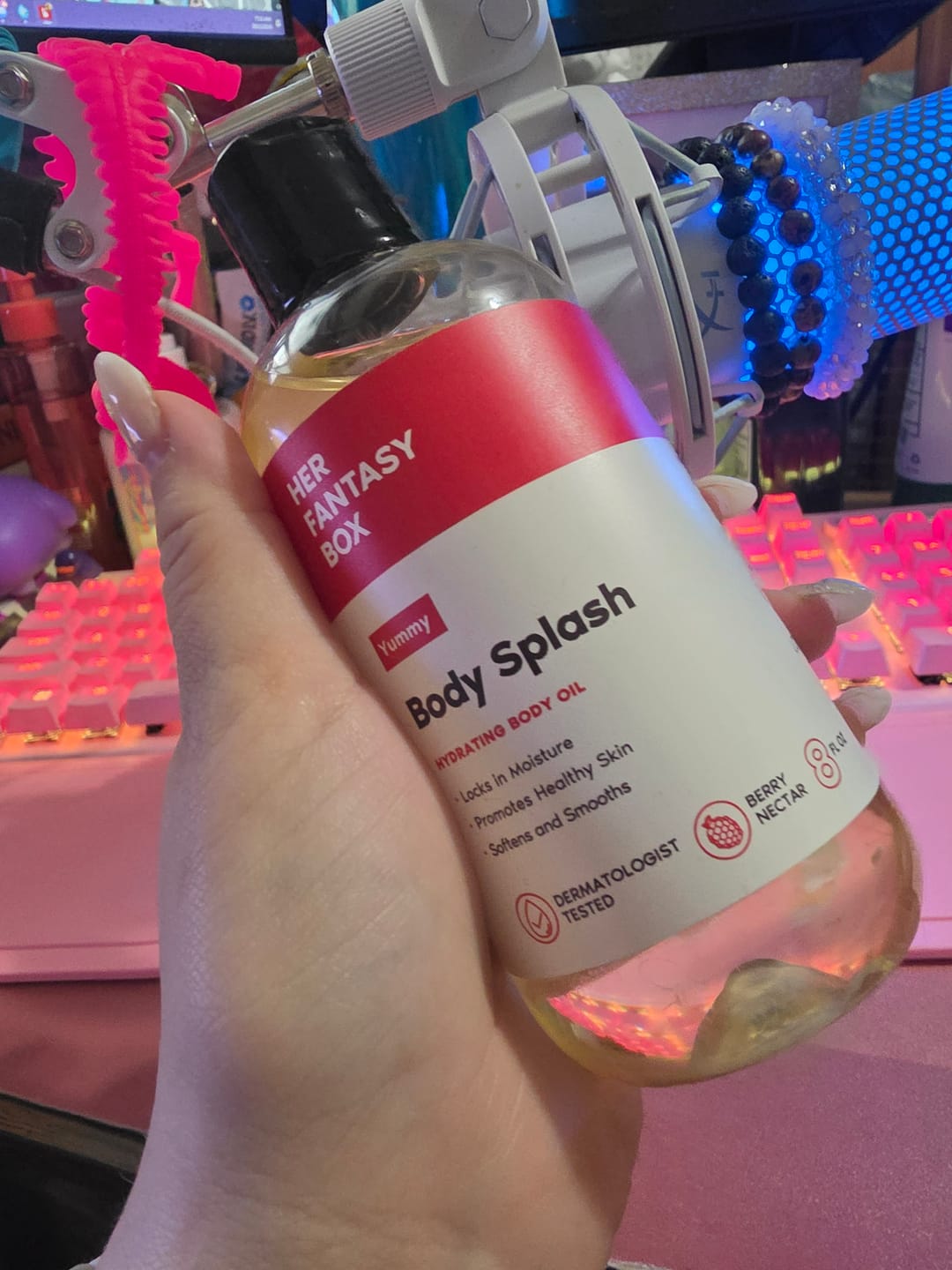 Customer photo review of Body Splash - Skin Smoothing Body Oil  (Yummy)