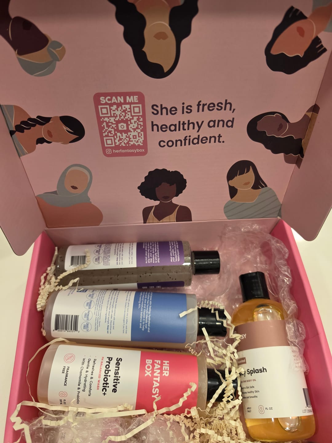 Customer photo review of Postpartum Care Package