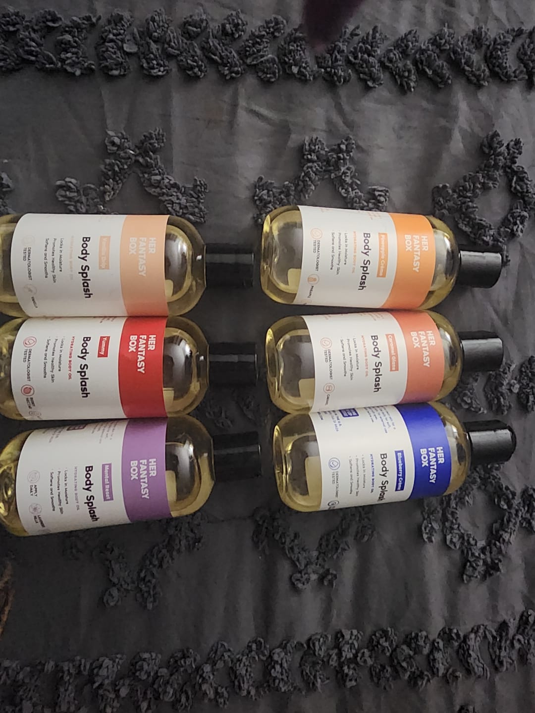 Customer photo review of Body Splash - Skin Smoothing Body Oil (Vanilla Drip)