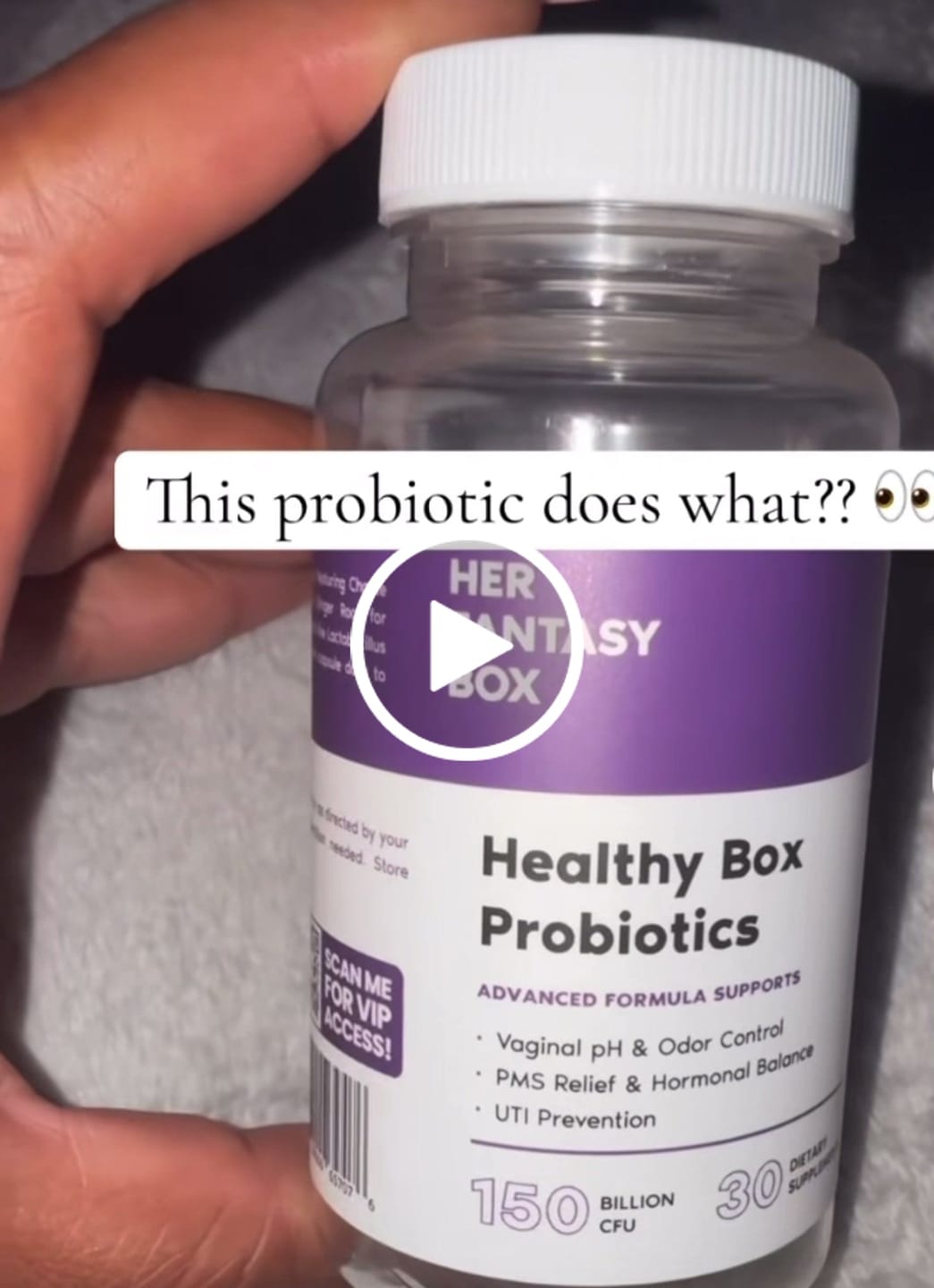 Customer photo review of Healthy Box Probiotics for pH, Odor, Pms Relief & Uti Prevention