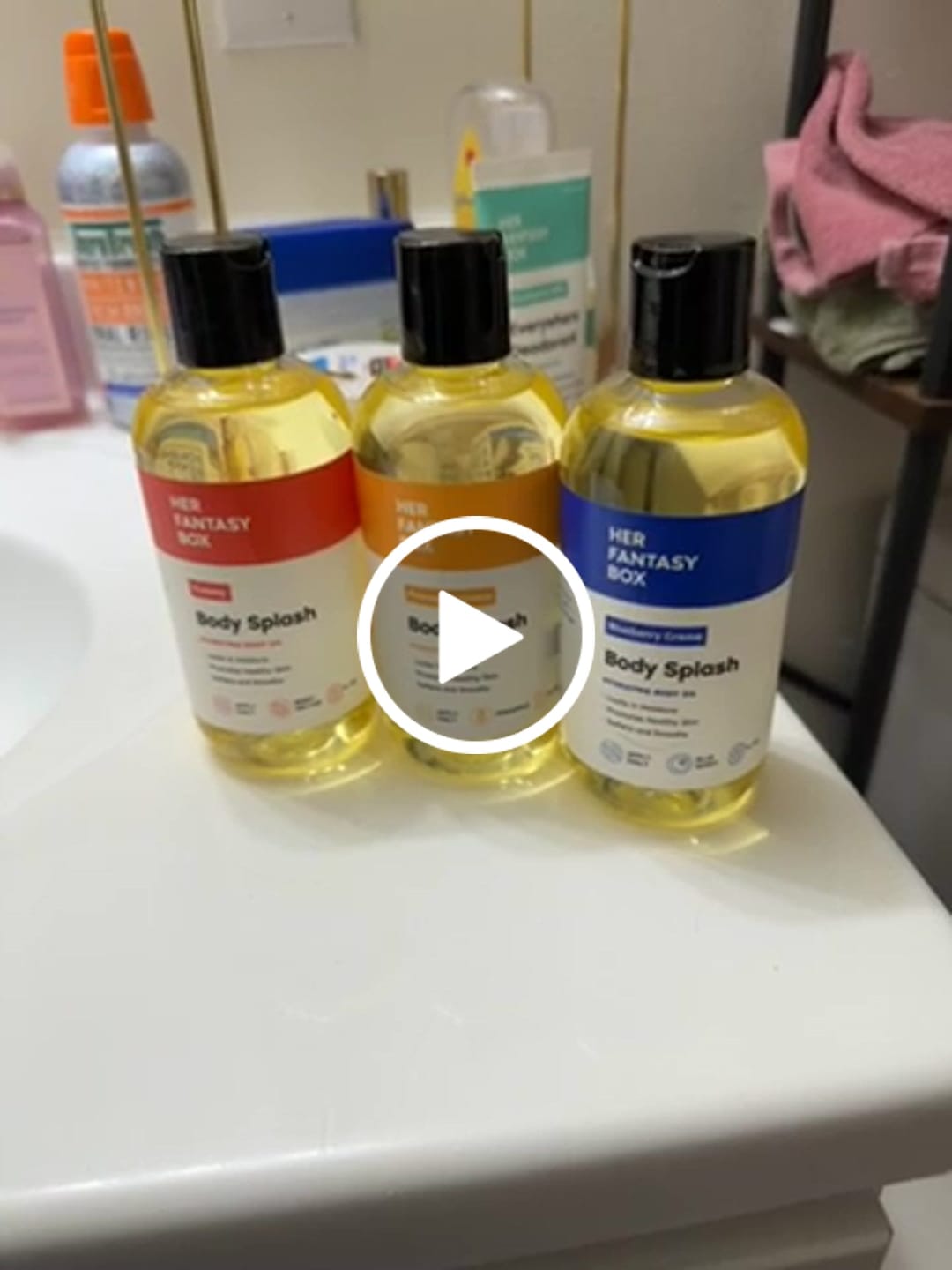 Customer photo review of Fruity Skin Body Oil Bundle