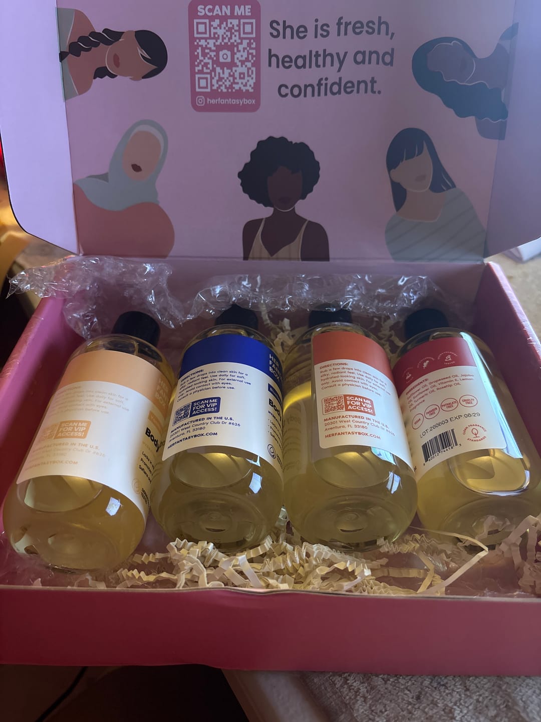 Customer photo review of Sweet Skin Body Oil Bundle