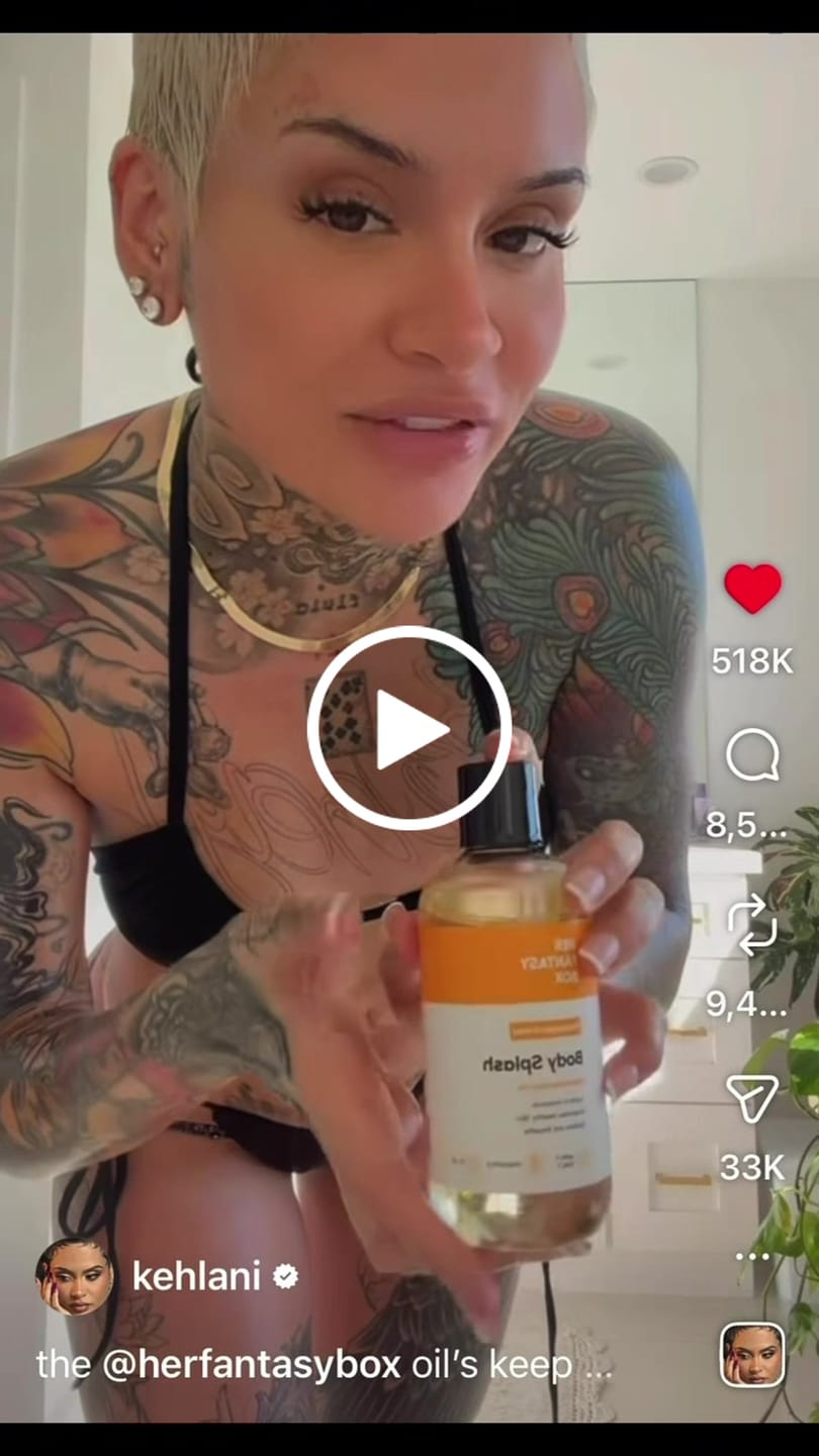 Customer photo review of Body Splash - Skin Smoothing Body Oil (Mental Reset – Lavender & Vanilla CALMING SPA SCENT)