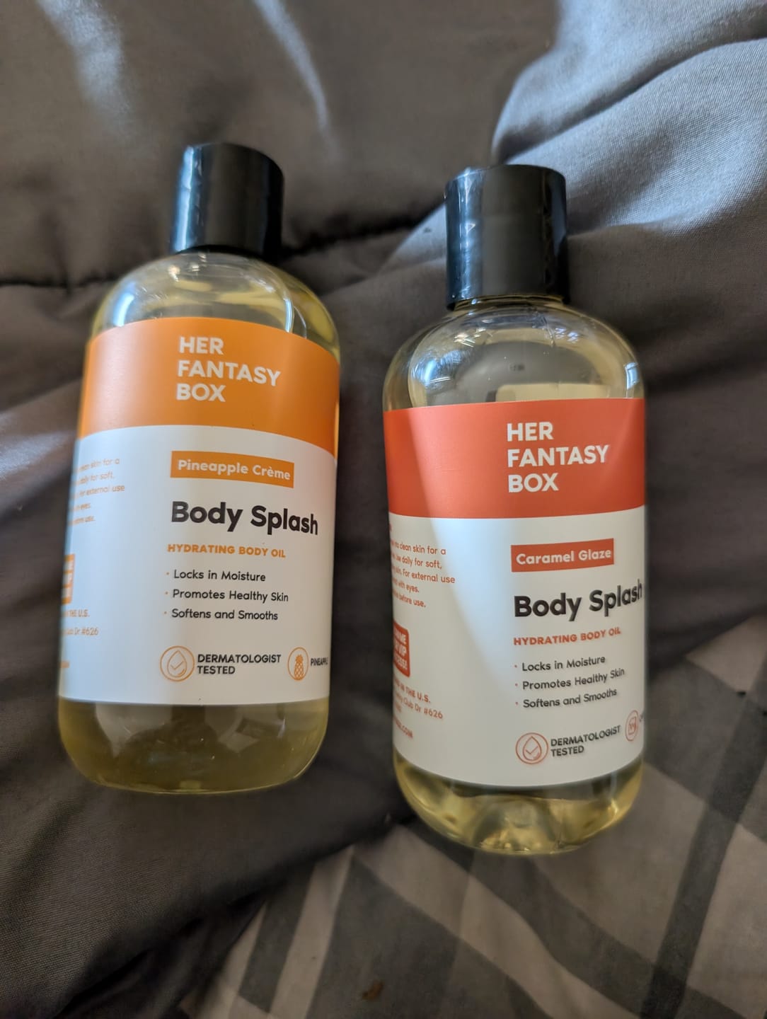 Customer photo review of Body Splash - Skin Smoothing Body Oil  (Pineapple Creme)